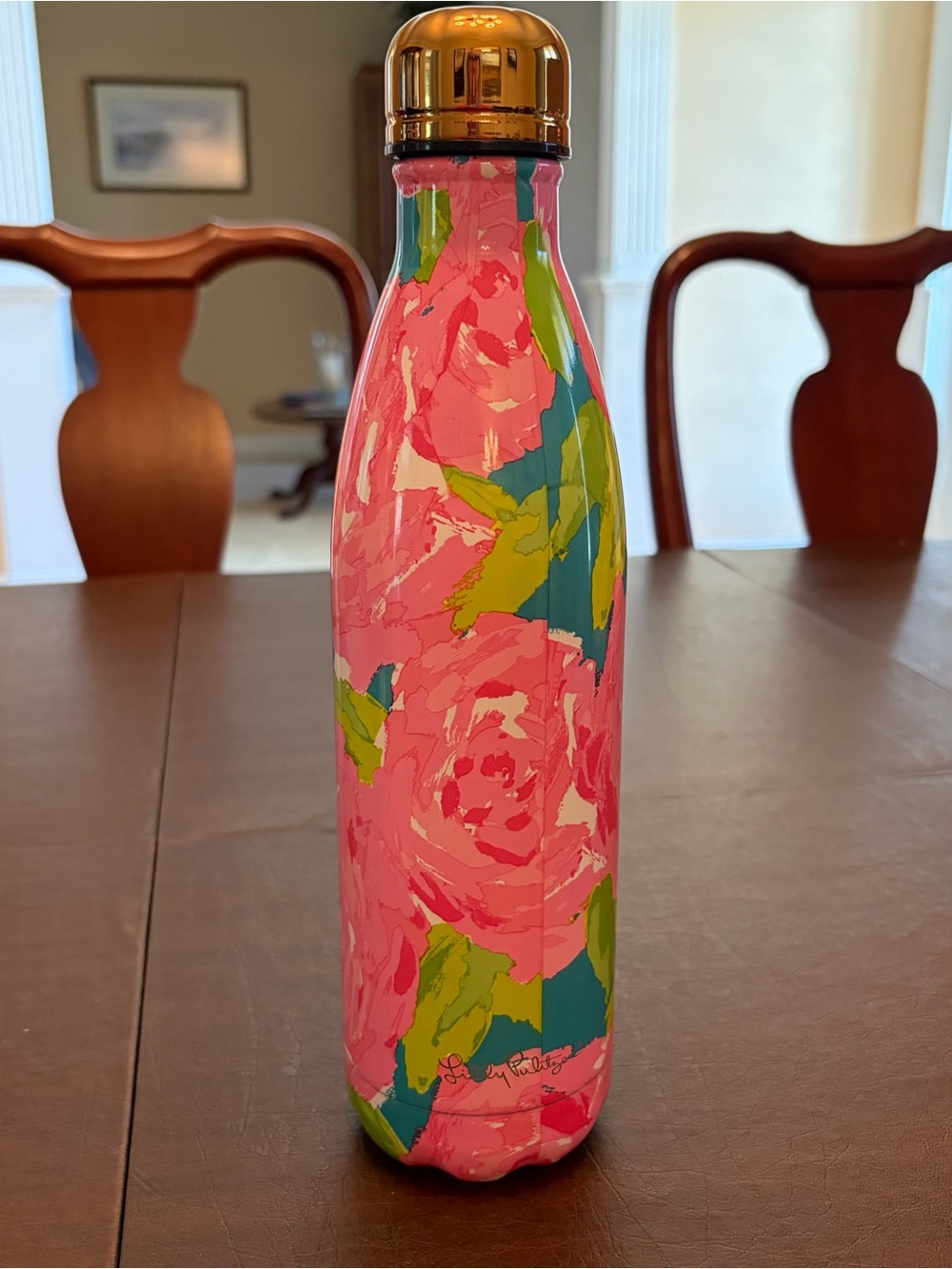 Swell + Lilly Pulitzer Insulated Bottle with Gold Lid